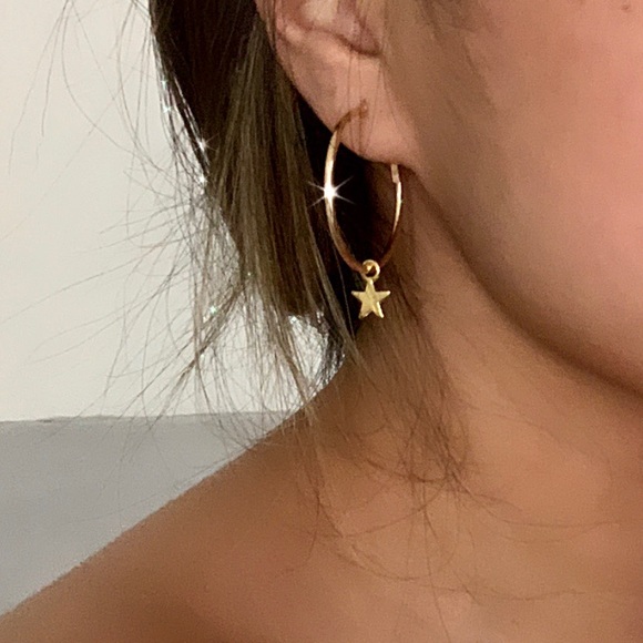 no brand Jewelry - LAST ONE! star mini hoop earrings✨